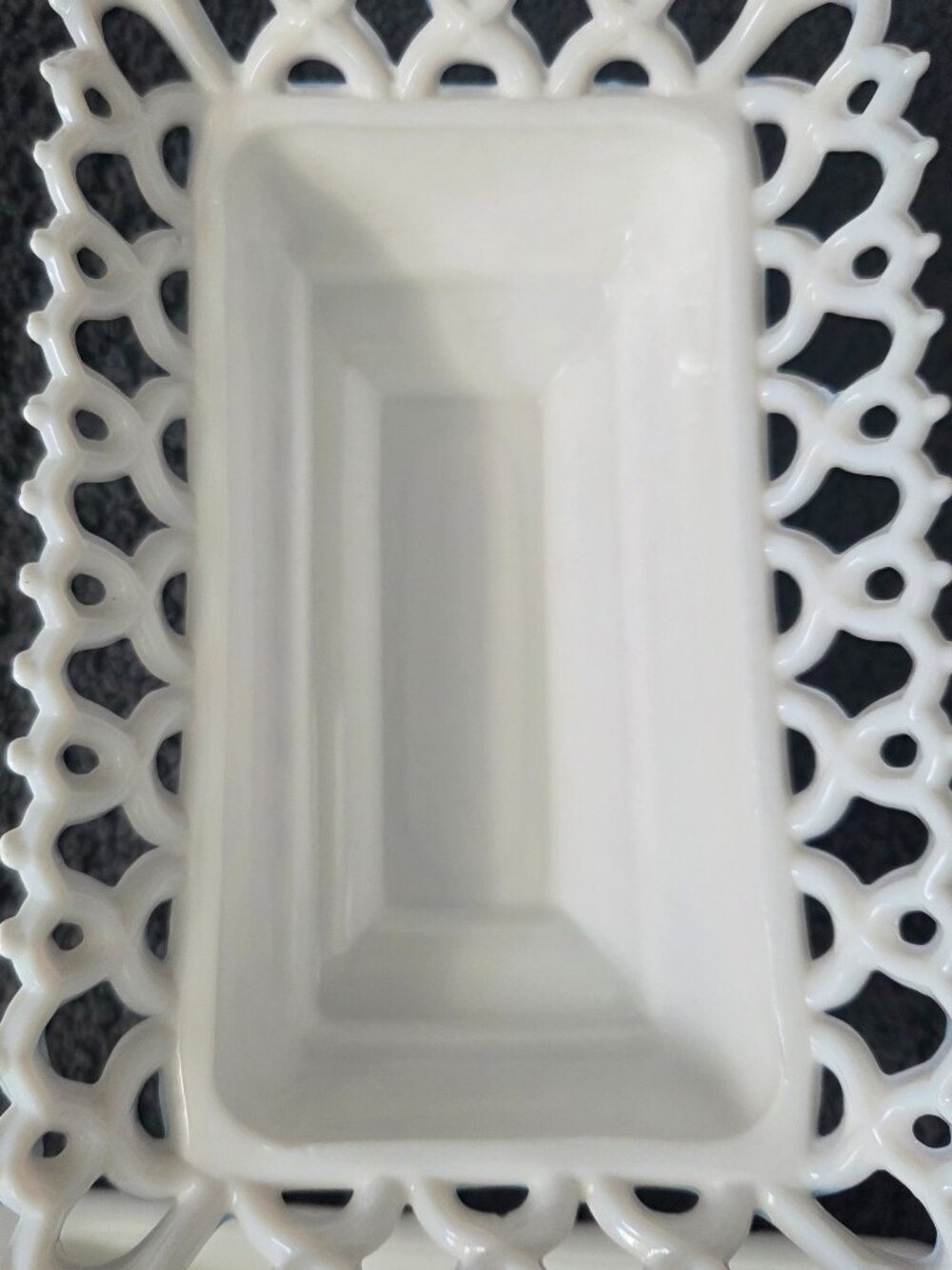Vintage Milk Glass Hand & Dove Dish - Picture 3 of 9